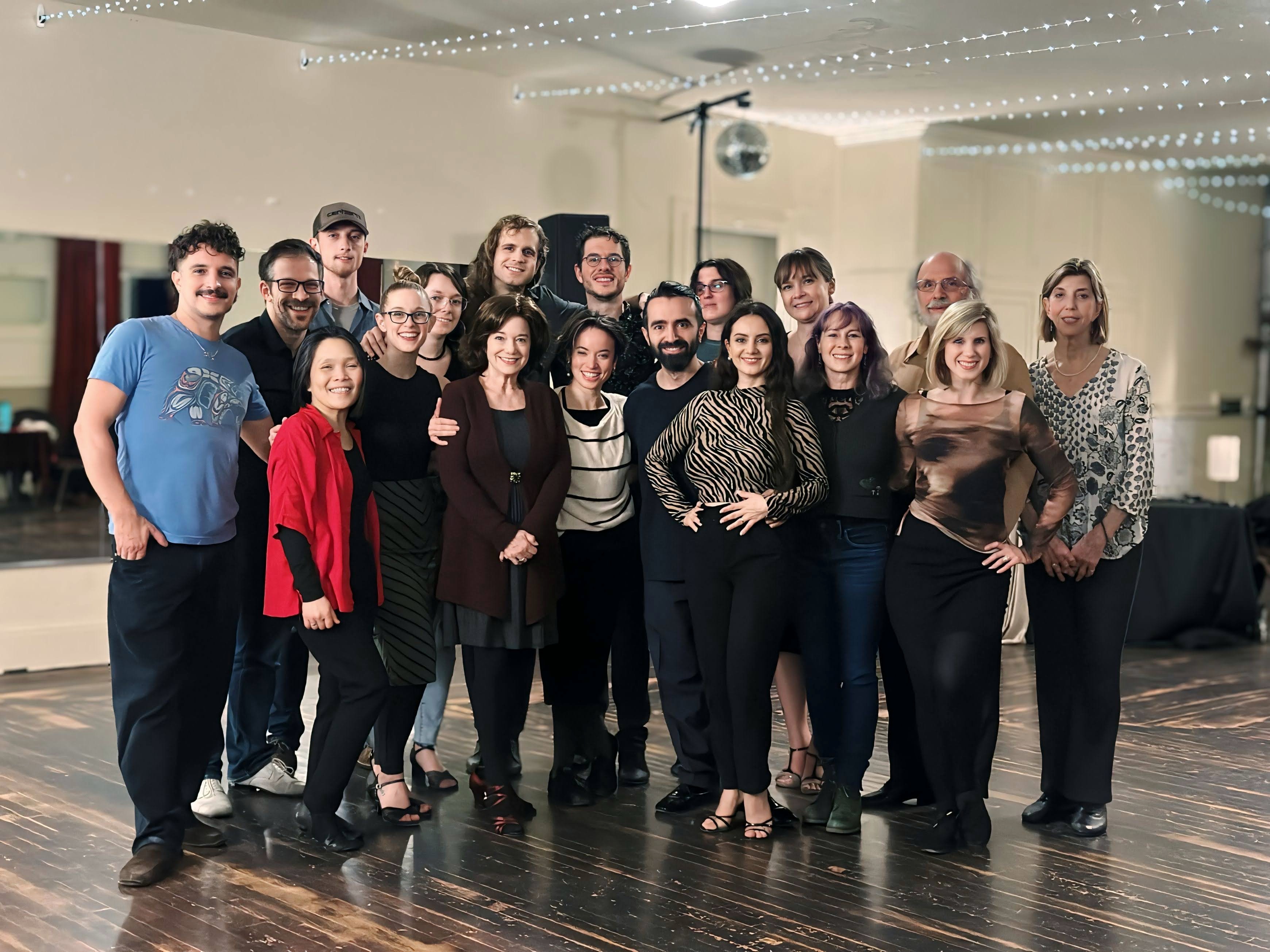 Dilara teaching with workshop participants